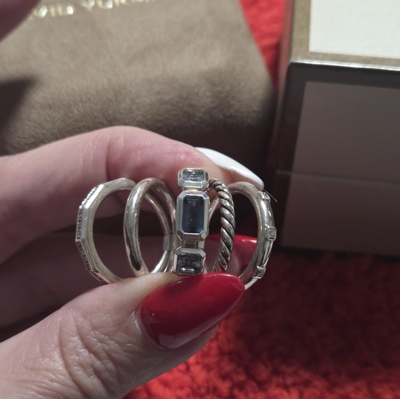 Authentic David Yurman Stax Five Row Ring Size 6 1/2 - Picture 12 of 12